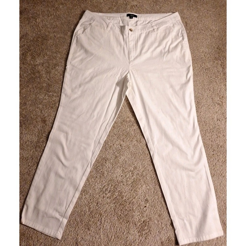 Womens Ellos Sz 20 White Jeans